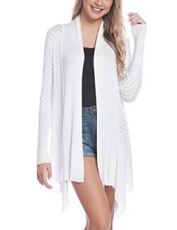 iClosam Strickjacken für Damen Dünne Casual Sommerjacke Langarm Cardigan Strickpullover Outwear Open Front Strickjacke von iClosam