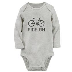 iDzn Babies Ride On Bike Lustiger Strampler für Neugeborene, Baby-Bodysuits, süße Overalls für Kleinkinder, 0-12 Monate, für Kinder, lange einteilige Outfits von iDzn