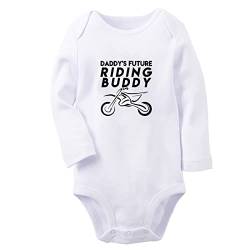 iDzn Daddy's Future Motocross Riding Buddy Lustiger Strampler, neugeborene Baby Bodys, Säugling Overall Strampelhöschen, lange Outfits für Kinder von 0–12 Monaten von iDzn