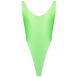 iEFiEL Damen Hydrasuit Wetlook Badeanzug Bademode Schwimmanzug Tanz Sportbody Body Bodysuit (Grün) von iEFiEL
