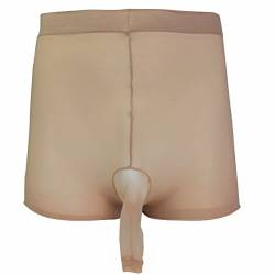 iEFiEL Herren Boxershorts Unterhosen Männer Unterwäsche Boxer Shorts mit Penishülle Nackt Geschlossene Penishülle von iEFiEL