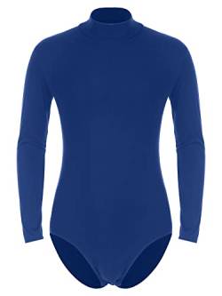 iEFiEL Herren Unterhemd Langarm Kapuzenpullover Bodysuit Mit Druckknöpfe Catsuit Im Schritt Männer Sportbody Tops Hoodie Xa Königsblau 4XL von iEFiEL