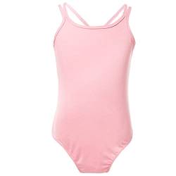 iEFiEL Kinder Ballettanzug Mädchen Ballett Trikot Turnanzug Gymnastikanzug Ballettkleidung in schwarz weiß blau lila Rosa 140-152 von iEFiEL