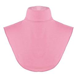 iEFiEL Modische Damen Blusenkragen Einsatz Stehkragen Kragen für Blusen und Pullover Weich Baumwolle Abnehmbare Shirt Fake Kragen Z Rosa Einheitsgröße von iEFiEL