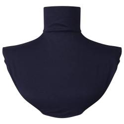 iEFiEL Modische Damen Blusenkragen Einsatz Streifen Rollkragen Kragen für Blusen und Pullover weich Baumwolle Abnehmbare Shirt Z Navy blau One Size von iEFiEL