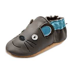 iEvolve Baby Mädchen Jungen Elefant Babyschuhe Baby Weiche Sohle Lederschuhe Baby Lauflernschuhe Krabbelschuhe(Grau Maus,12-18 Monate) von iEvolve