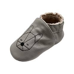 iEvolve Baby Mädchen Jungen Elefant Babyschuhe Baby Weiche Sohle Lederschuhe Baby Lauflernschuhe Krabbelschuhe(Graue Katze),6-12 Monate von iEvolve