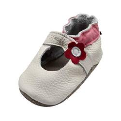 iEvolve Baby Mädchen Jungen Elefant Babyschuhe Baby Weiche Sohle Lederschuhe Baby Lauflernschuhe Krabbelschuhe(MJ Weiß Blume),12-18 Monate von iEvolve