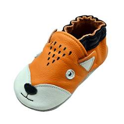 iEvolve Baby Mädchen Jungen Elefant Babyschuhe Baby Weiche Sohle Lederschuhe Baby Lauflernschuhe Krabbelschuhe(Orangen Fuchs(Neu),6-12 Monate) von iEvolve