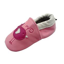 iEvolve Baby Mädchen Jungen Elefant Babyschuhe Baby Weiche Sohle Lederschuhe Baby Lauflernschuhe Krabbelschuhe(Rosa Kleiner Vogel),0-6 Monate von iEvolve