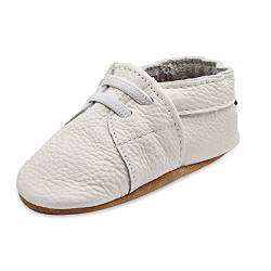 iEvolve Baby Mädchen Jungen Elefant Babyschuhe Baby Weiche Sohle Lederschuhe Baby Lauflernschuhe Krabbelschuhe(Weiß Sneaker,0-6 Monate) von iEvolve