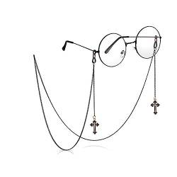 iFCOW Brillenkette, Brillenkette mit Anhänger für Damen Herren Anti-Verlust Brillenhalter Sonnenbrille String Halter kruez von iFCOW