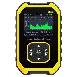 iFCOW Geiger Zähler Nuklearstrahlung Detektor, Tragbares Handheld Dosimeter Monitor Beta Gamma Röntgenstrahlungsmesser mit 5 Dosierungseinheiten Strahlungsdosimeter mit LCD Display von iFCOW