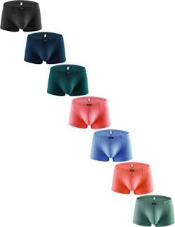 iKingsky Herren Retroshorts Modal Ausbuchtung Unterwäsche Sexy Uiedrigen Taillen Unterhose fur Männer (Mittel, 7er Pack) von iKingsky