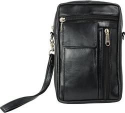 iMPEX Herrentasche Gelenktasche Echt-Leder - Männer Tasche mit großem Smartphonefach außen - langer Umhängeriemen von iMPEX