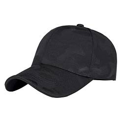 iMeshbean Basecap Herren Damen, Kappe Verstellbar Baseball Cap Schirmmütze Tenniscap Modische Caps Sommer Casual Hut für Sport Reise Outdoor Freizeit (Schwarz) von iMeshbean