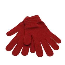 iMongol unverkennbare Handschuhe/Fäustlinge für Damen, 100 % reines Kaschmir, warme Wolle rot weinrot von iMongol