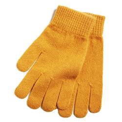iMongol unverkennbare Handschuhe/Fäustlinge für Damen, 100 % reines Kaschmir, warme Wolle gelb gelb von iMongol