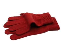iMongol - Pure Kaschmir-Handschuhe für Damen, volle Finger, Fäustlinge, warme Wolle, weinrot, 85 von iMongol