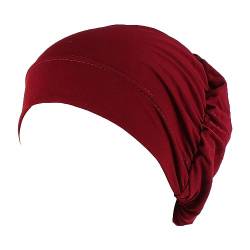 Tennis Griffband Neon Chemo-Hüte, Stirnband, muslimischer Turban-Schal, weicher, lässiger Haarbezug Schweißbänder Stirn Herren (B, One Size) von iOoppek