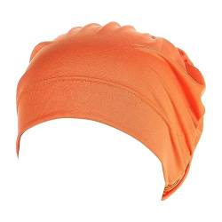 Tennis Griffband Neon Chemo-Hüte, Stirnband, muslimischer Turban-Schal, weicher, lässiger Haarbezug Schweißbänder Stirn Herren (Orange, One Size) von iOoppek
