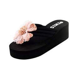 iOoppek Wandern Schuhe Damen Damen Strand Blumen Hausschuhe Home Sommer Sandalen Schuhe Damen Sandalen Anime Schuhe Damen (Pink, 39) von iOoppek