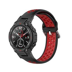 Ersatz Silikonarmband kompatibel mit Amazfit T-Rex/Amazfit T Rex Pro Smartwatch Atmungsaktives Anti-Schweiß-Sportarmband Armband Zubehör von iPartsonline
