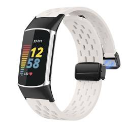 Magnetisches Ersatzband, kompatibel mit Fitbit Charge 6/Charge 5 Smartwatch/Fitness-Tracker, Silikon-Sportband von iPartsonline