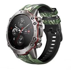 iPartsonline Ersatzbänder kompatibel mit Amazfit Falcon Smart Watch Camo Camouflage Silikon Uhrenarmband von iPartsonline