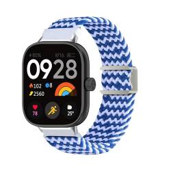 iPartsonline Magnetisches Uhrenarmband aus Nylon, kompatibel mit Xiaomi Redmi Watch 4/Xiaomi Band 8 Pro, geflochtenes Sport-Solo-Schlaufen-Stretch-Armband von iPartsonline