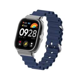 iPartsonline Ocean Silikon-Sportarmband, kompatibel mit Xiaomi Redmi Watch 4, Smartwatch-Armband, Ersatzarmband mit schützender Stoßfängerhülle von iPartsonline