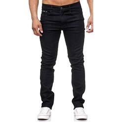 iProfash Herren Jeans Hose Regular Fit Dunkelblau Gerades Bein Stonewashed 807-SCHWARZ (48) W34-L32 von iProfash