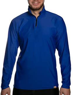 UV Aqua Zip Up Shirt Herren Blau 4XL von iQ-UV