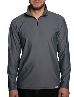 UV Aqua Zip Up Shirt Herren Grau S von iQ-UV