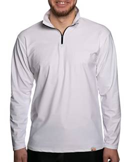 UV Aqua Zip Up Shirt Herren Weiß M von iQ-UV