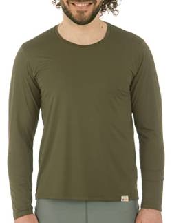 UV Free Langarm Shirt, Rundhals Herren (M, Grün) von iQ-UV