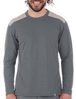 UV T-Shirt PRO Herren Outdoor Rundhals zweifarbig Grau L von iQ-UV
