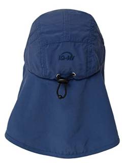 iQ-UV Erwachsene Cap+Neck Kappe Nackenschutz, Blau recycelt, 55-61cm von iQ-UV