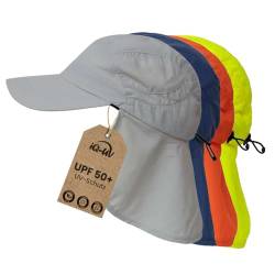 iQ-UV Erwachsene Cap+Neck Kappe Nackenschutz, Grau recycelt, 55-61cm von iQ-UV