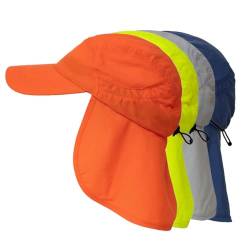 iQ-UV Erwachsene Cap+Neck Kappe Nackenschutz, Orange recycelt, 55-61cm von iQ-UV