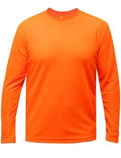iQ-UV Herren UV T-Shirt Langarm Rundhals Orange S von iQ-UV