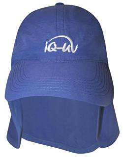 iQ-UV Schutz Kappe mit Nackenschutz iQ Company Sonnenschutz UV Cap Blau recycelt von iQ-UV