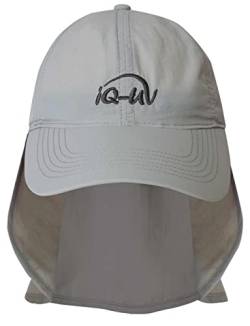 iQ-UV Schutz Kappe mit Nackenschutz iQ Company Sonnenschutz UV Cap Grau recycelt von iQ-UV