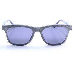 iSTONE Sonnenbrille aus Holz/Echtholzbrille/Holzbrille mit Steinauflage - Modell 01 grauer Granit in Indigo Blau - für Damen und Herren - UV400 = 100% UV-Schutz - Brillenmanufaktur aus Deutschland von iSTONE