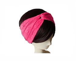 Butterme Frauen Spitze Verdrehte Knotted weiche Haar-Band Retro Turban Twist Kopfverpackung Stirnband (Hot Pink) von iSpchen