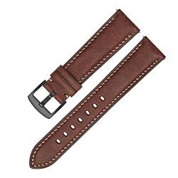 iStrap Uhrenarmband mit Schnellverschluss - Lederarmband Ersatz - Edelstahl Dornschließe - Wahl der Breite - 18 mm, 19 mm, 20 mm, 21 mm, 22 mm von iStrap