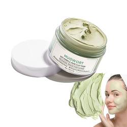 Green Tea Clay Mask, Blackhead Remover Poreless Cleansing Gesichtsmaske Grüner Tee Deep Cleanse Maske, Spa Gesichtsmasken zur Tiefenreinigung, Entgiftung und Reduzierung von Akne und Mitesser, 55g von iWenSheng