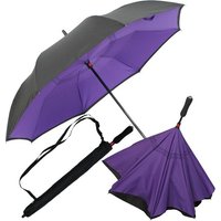 iX-brella Langregenschirm Reverse-Schirm - umgedreht zu öffnen mit Automatik, umgedreht von iX-brella