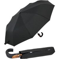 iX-brella Taschenregenschirm Herren Automatikschirm mit 10 Streben stabil groß, Holzoptik von iX-brella