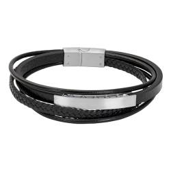 iXXXi Men Edelstahl Herren Armband Kevin Schwarz | 21.5cm, Medium, Edelstahl, Kein Edelstein von iXXXi